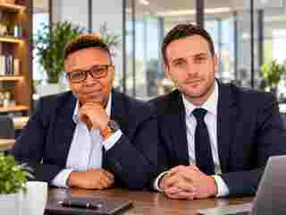 RiskAtlas founders in a Johannesburg office setting